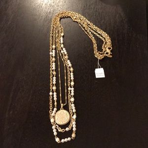 Lia Sophia Gold Long Necklace
